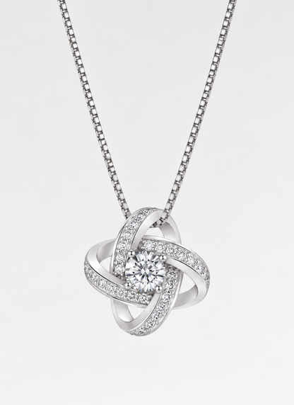 New Arrivals Real 925 Sterling Silver Crystal Clover Necklaces Pendant Hot Sale Pure Silver Jewelry for Women