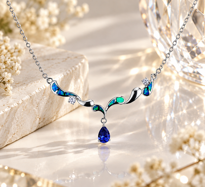 Pendant Necklaces Jewelry Opal Gold Plated Copper Alloy