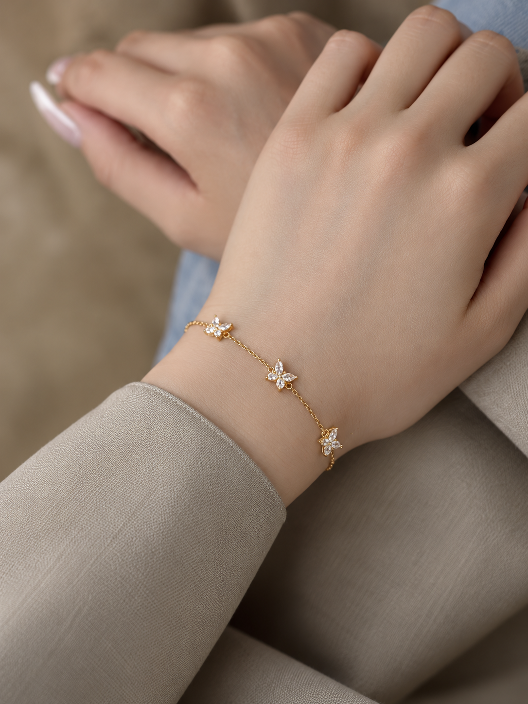 Sterling Silver 925 High Quality Butterfly Pendant Bracelet and Anklet for Women Cz Cubic Zirconia Bracelets
