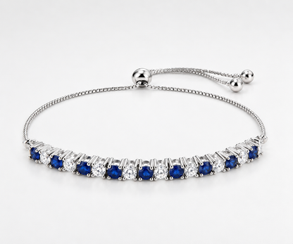Blossom CS Jewelry Luxury Charm Zircon Diamond Adjustable Bracelet 925 Sterling Silver Tennis Chain Bracelet Fashion