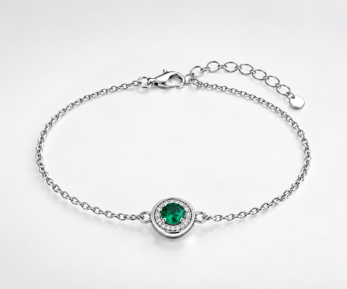 925 Sterling Silver Trendy Animal Zircon Chain Bracelet for Women