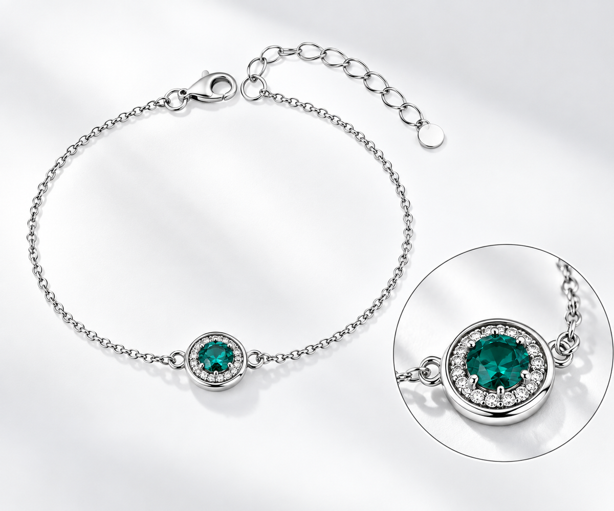925 Sterling Silver Trendy Animal Zircon Chain Bracelet for Women
