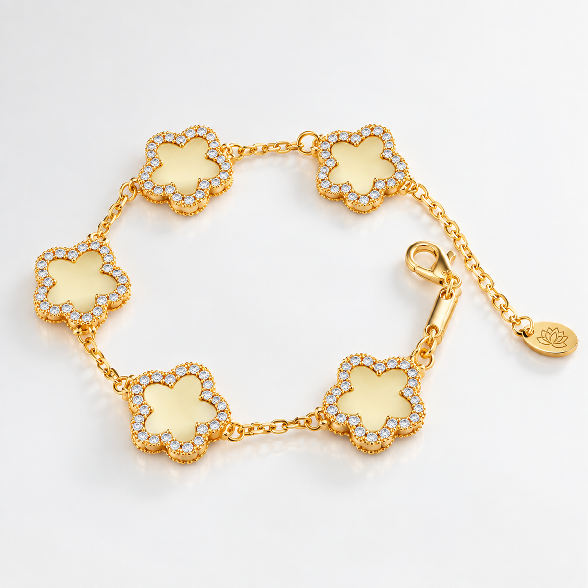 QIFEI Hot Selling Plum Flower Bracelet Multicolor Five-leaf Clover Bracelet for Women