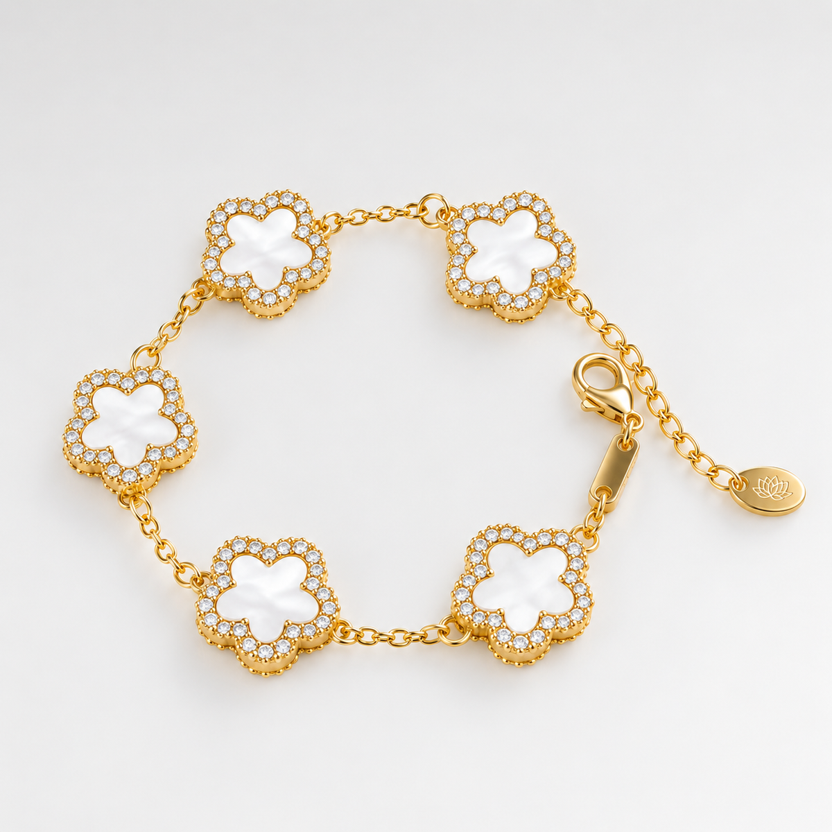 QIFEI Hot Selling Plum Flower Bracelet Multicolor Five-leaf Clover Bracelet for Women