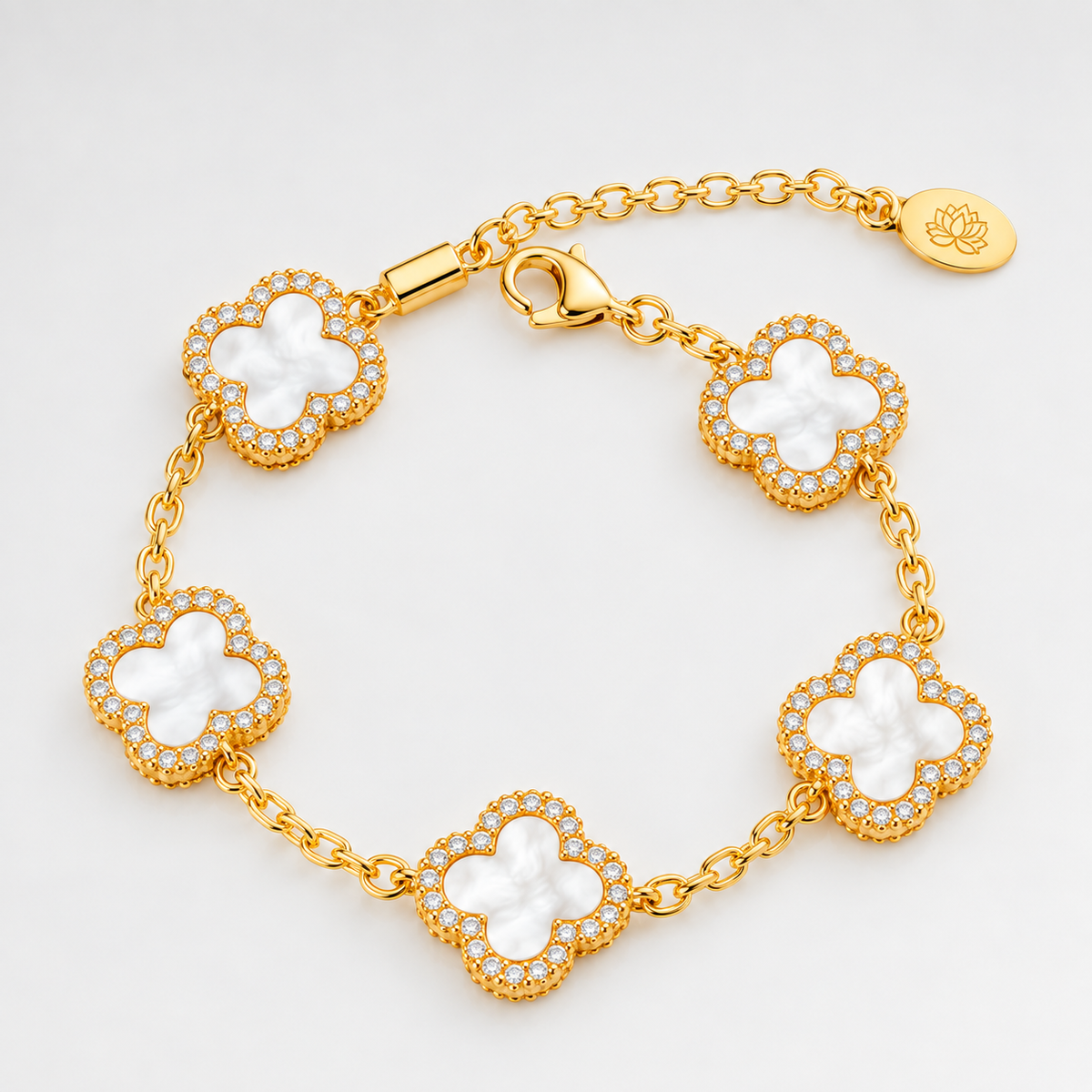 QIFEI Hot Selling Plum Flower Bracelet Multicolor Five-leaf Clover Bracelet for Women