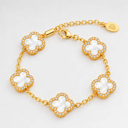 QIFEI Hot Selling Plum Flower Bracelet Multicolor Five-leaf Clover Bracelet for Women