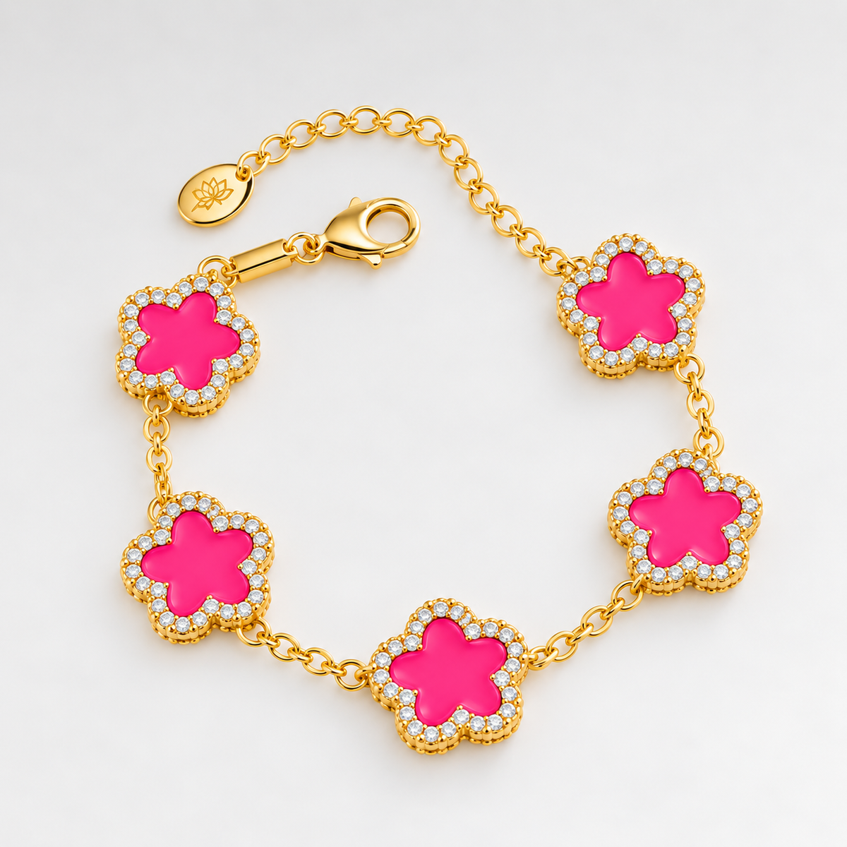 QIFEI Hot Selling Plum Flower Bracelet Multicolor Five-leaf Clover Bracelet for Women