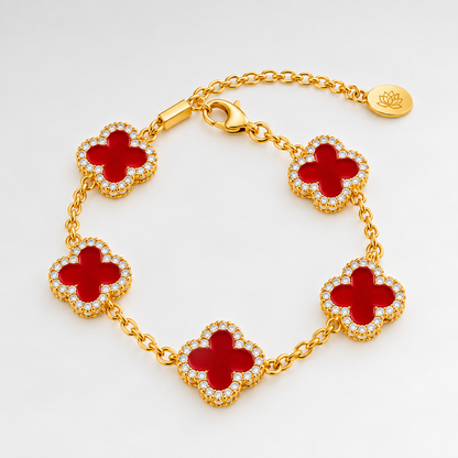 QIFEI Hot Selling Plum Flower Bracelet Multicolor Five-leaf Clover Bracelet for Women
