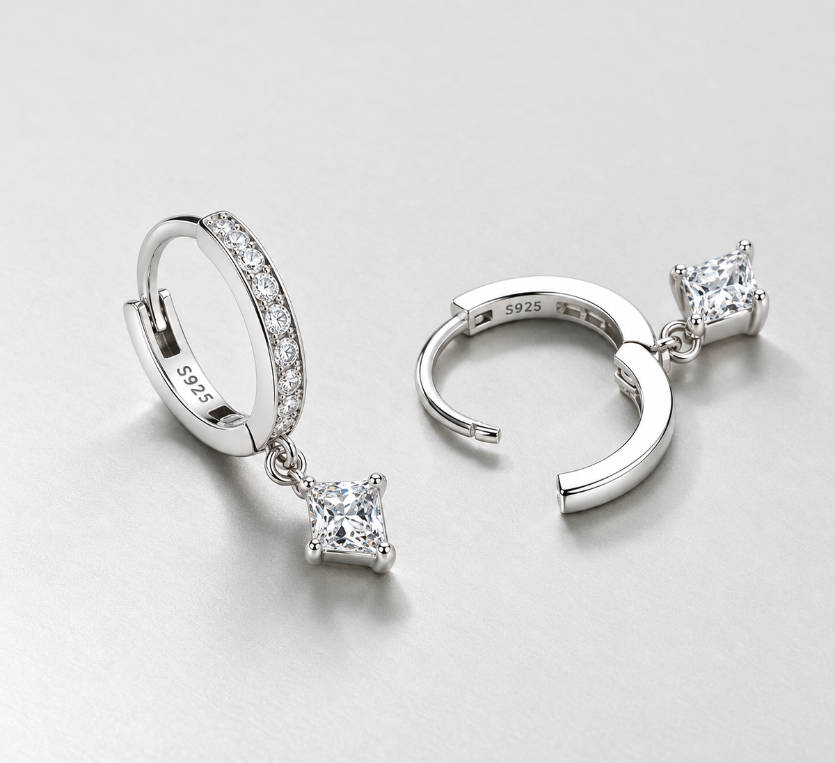 925 Sterling Silver Luxury Zircon Drop Earring for Women