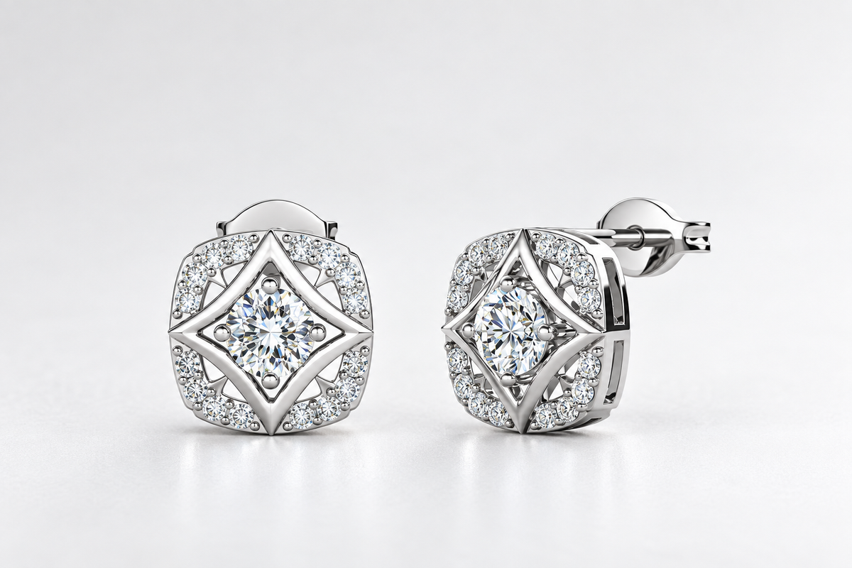 Sterling Silver 925 Earrings Daisini Embellished with Swarovski Crystals Woman