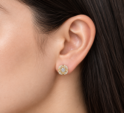 Sterling Silver 925 Earrings Daisini Embellished with Swarovski Crystals Woman
